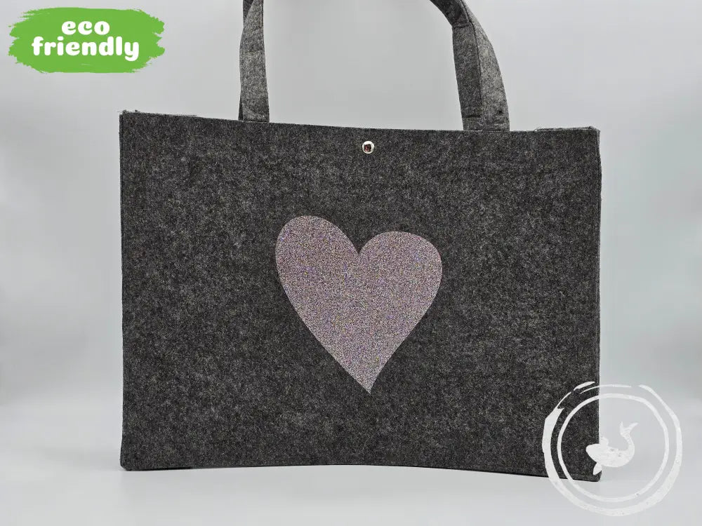 INTERIEURDINGETJES Vilten Tas Hart kleurenglitter