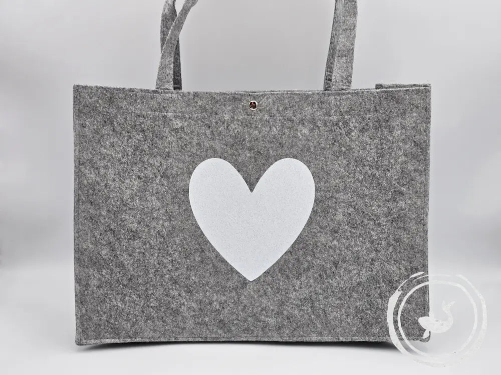 INTERIEURDINGETJES Vilten Tas Hart witglitter 1
