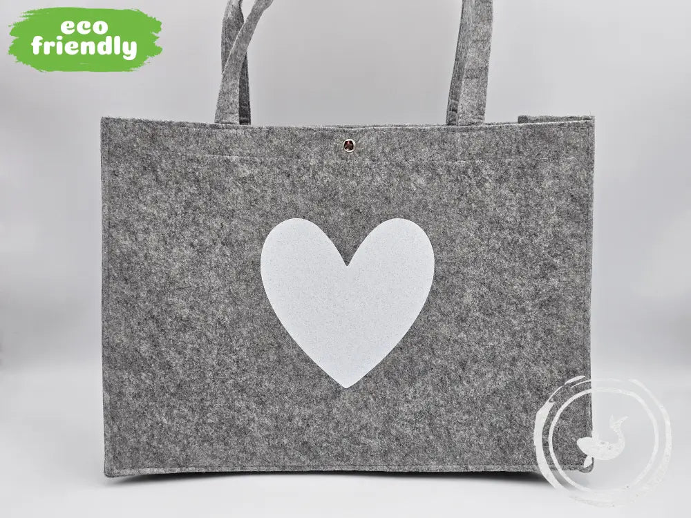 INTERIEURDINGETJES Vilten Tas Hart witglitter 1