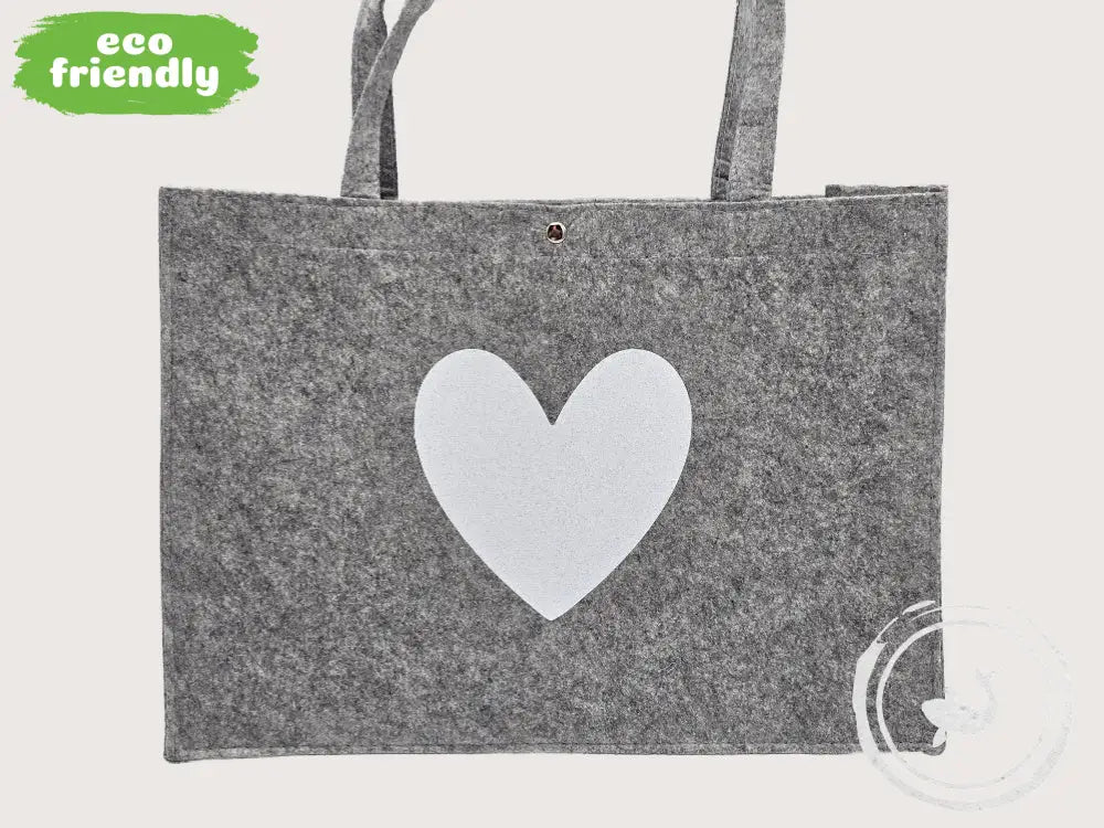 INTERIEURDINGETJES Vilten Tas Hart witglitter 1