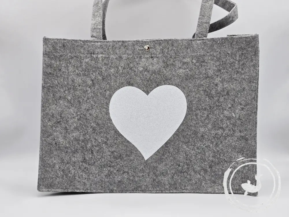 INTERIEURDINGETJES Vilten Tas Hart witglitter 2