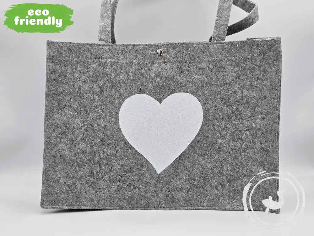 INTERIEURDINGETJES Vilten Tas Hart witglitter 2