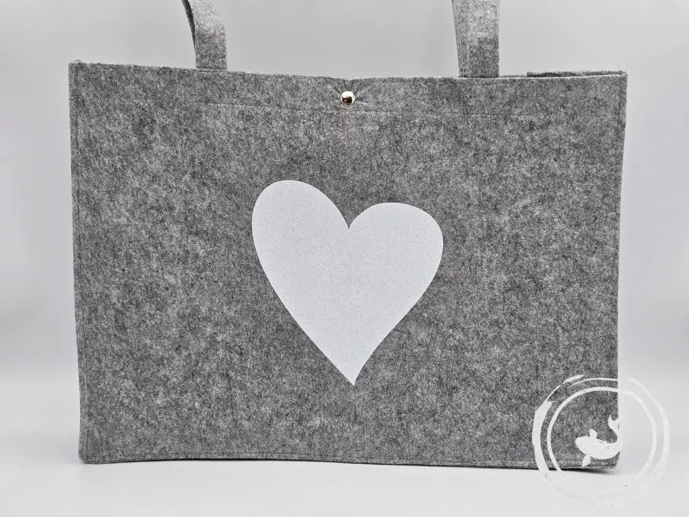 INTERIEURDINGETJES Vilten Tas Hart witglitter 3