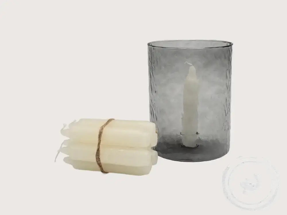 Leeff Set van 7 kleine rustieke dinerkaarsen