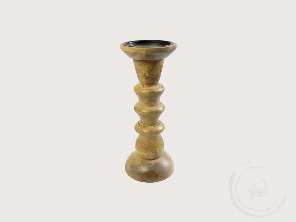 Mars & More Mangohouten Kandelaar - warm stijlvol en tijdloos L