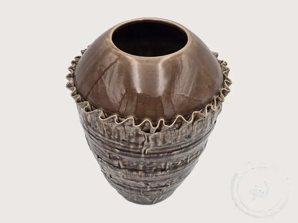 Oneiro vaas bark bruin – uniek keramiek