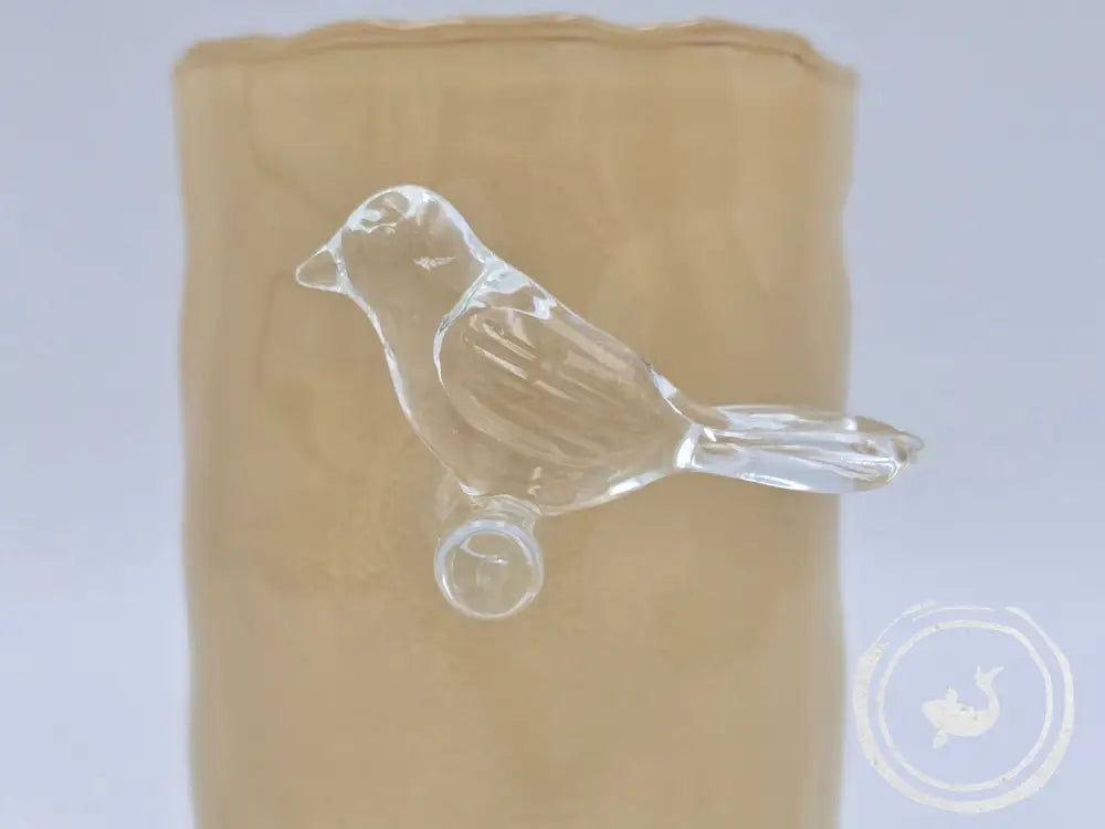 Present Time Glazen Vaas met Vogeltje