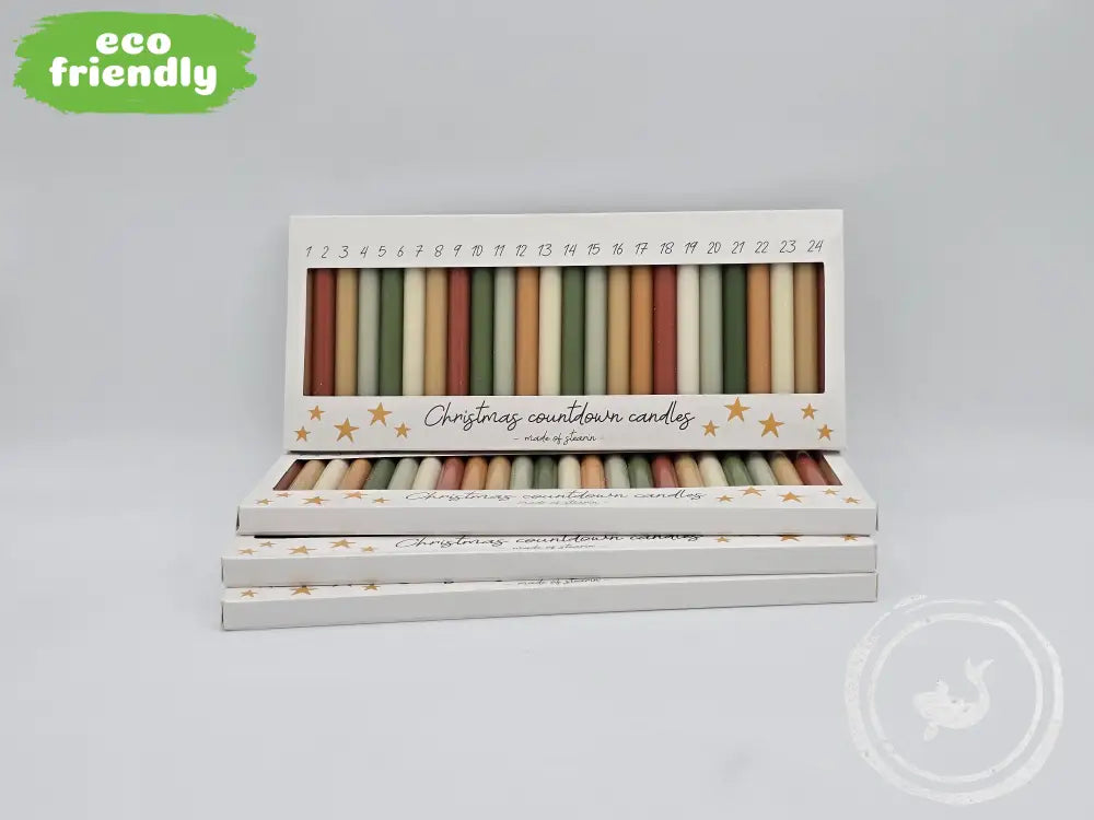 Rustik Lys Adventskalender kaarsjes – 24 dagen aftellen naar Kerst