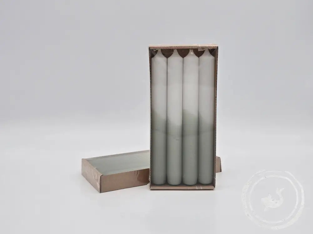 Rustik Lys Gedipte Dinerkaarsen in meerdere kleuren Tea Green