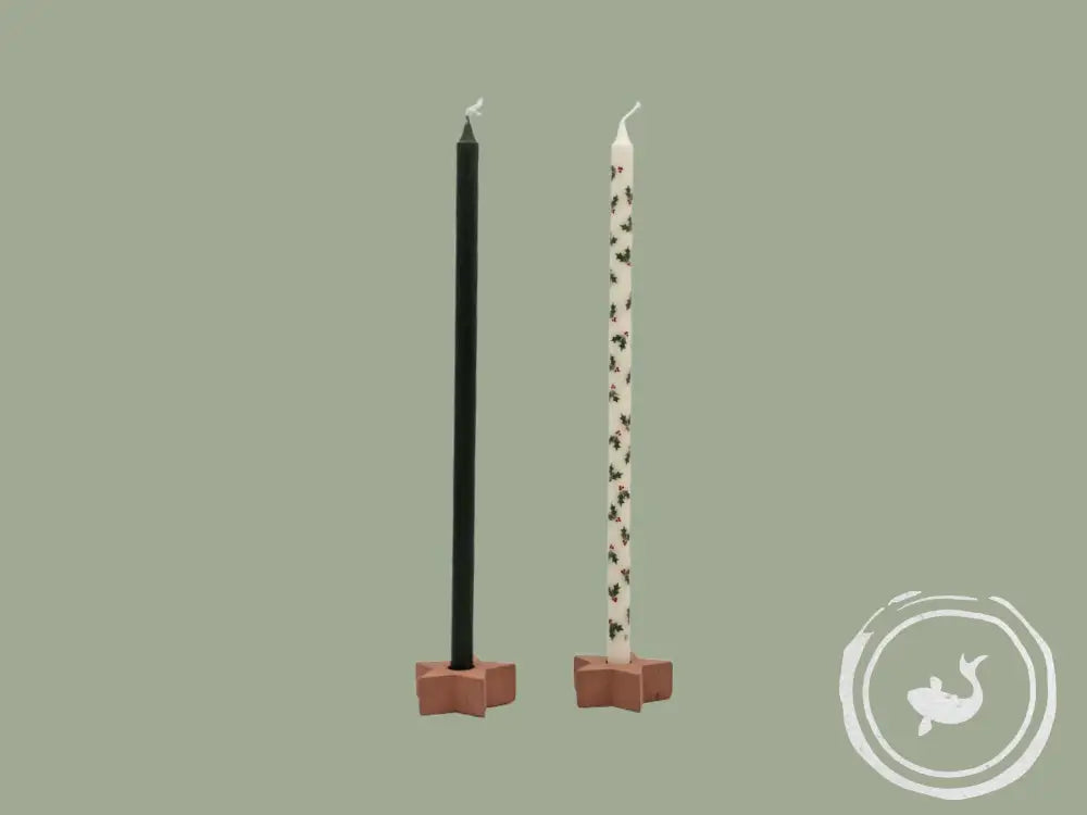 Rustik Lys Potloodkaarsen - retro kerstsfeer in kleur en print