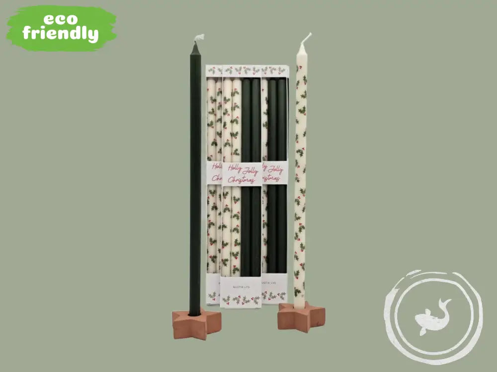 Rustik Lys Potloodkaarsen - retro kerstsfeer in kleur en print